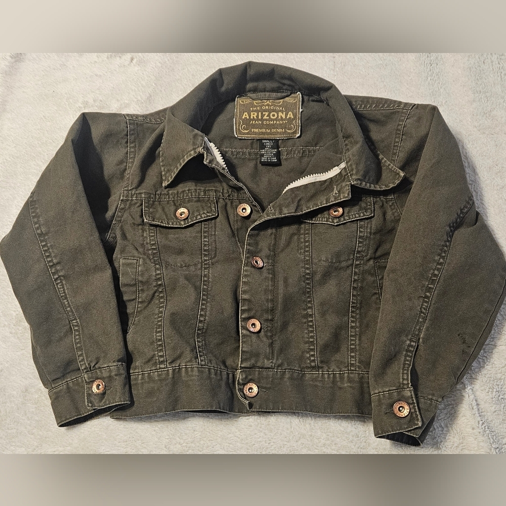 Arizona Jean Company Kids Dark Green Jean Jacket